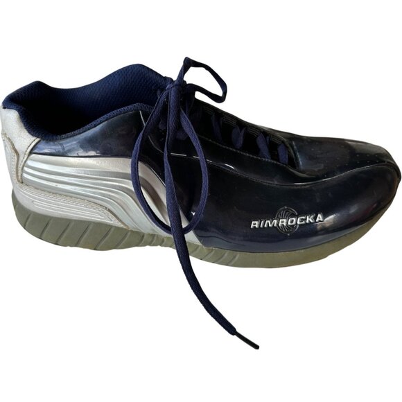 RIMROCKA Brand Metallic Blue Silver Men's Casual Sneakers Size 10 - Picture 2 of 13